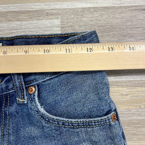 Levi’s 511 Slim Fit Kids Size 8 Distressed Denim Shorts Dark Adjustable - JL498 - Picture 7 of 9